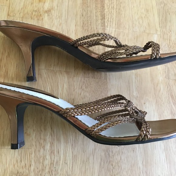 Bronze Braided Worthington Heels - Picture 4 of 11